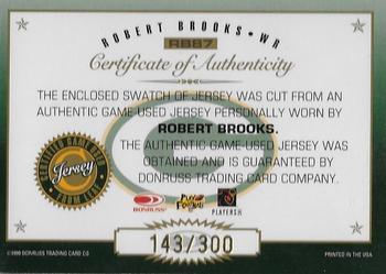 1999 Leaf Certified - Gridiron Gear #RB87 Robert Brooks Back
