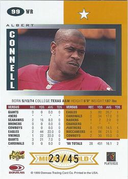 1999 Leaf Certified - Mirror Gold #99 Albert Connell Back