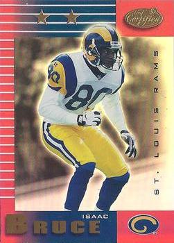1999 Leaf Certified - Mirror Red #142 Isaac Bruce Front