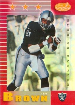1999 Leaf Certified - Mirror Red #169 Tim Brown Front