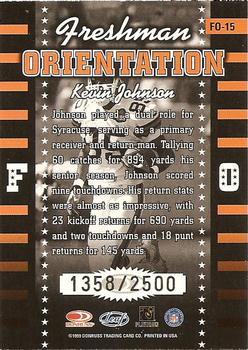 1999 Leaf Rookies & Stars - Freshman Orientation #FO-15 Kevin Johnson Back