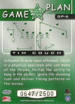 1999 Leaf Rookies & Stars - Game Plan #GP-6 Tim Couch Back