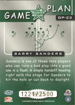 1999 Leaf Rookies & Stars - Game Plan #GP-22 Barry Sanders Back