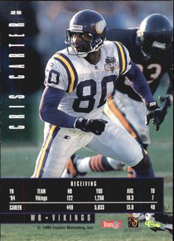 1995 Classic Images Limited #25 Cris Carter Back