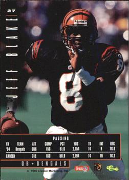 1995 Classic Images Limited #27 Jeff Blake Back