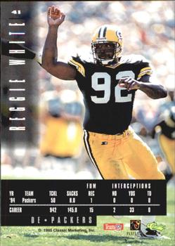 1995 Classic Images Limited #41 Reggie White Back