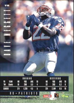1995 Classic Images Limited #78 Dave Meggett Back