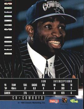 1995 Classic Images Limited #79 Deion Sanders Back