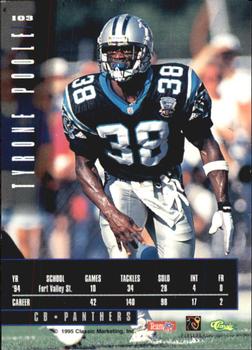 1995 Classic Images Limited #103 Tyrone Poole Back