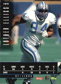 1995 Classic Images Limited #104 Luther Elliss Back