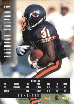 1995 Classic Images Limited #107 Rashaan Salaam Back
