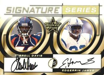 1999 Leaf Rookies & Stars - Signature Series #SS-3 Terrell Davis / Edgerrin James Front
