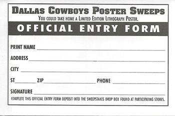 1994 Pro Line Live Kroger Dallas Cowboys Stickers #NNO Willie Jackson Back