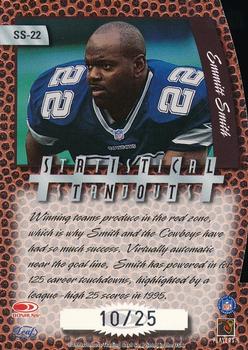 1999 Leaf Rookies & Stars - Statistical Standouts Die Cuts #SS-22 Emmitt Smith Back