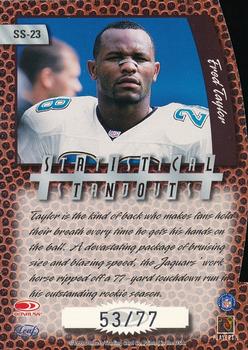 1999 Leaf Rookies & Stars - Statistical Standouts Die Cuts #SS-23 Fred Taylor Back