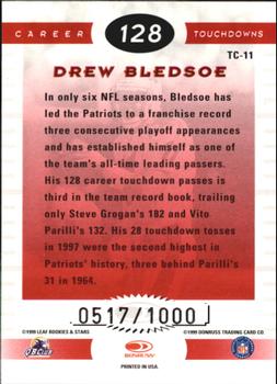 1999 Leaf Rookies & Stars - Touchdown Club #TC-11 Drew Bledsoe Back