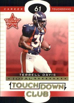 1999 Leaf Rookies & Stars - Touchdown Club Die Cuts #TC-6 Terrell Davis Front