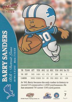 1999 Pacific Backyard Football #7 Barry Sanders Back