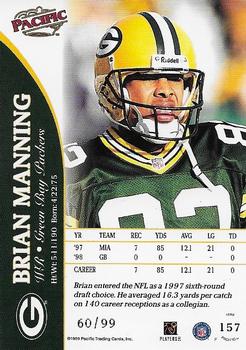 1999 Pacific - Copper #157 Brian Manning Back