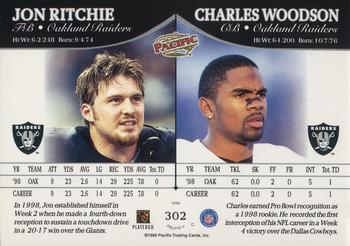 1999 Pacific - Gold #302 Jon Ritchie / Charles Woodson Back
