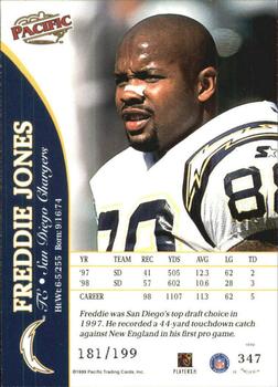 1999 Pacific - Gold #347 Freddie Jones Back