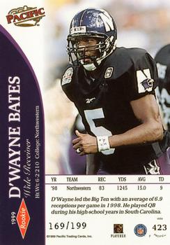 1999 Pacific - Gold #423 D'Wayne Bates Back