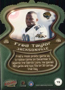 1999 Pacific - Gold Crown Die Cuts #19 Fred Taylor Back