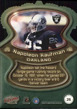 1999 Pacific - Gold Crown Die Cuts #26 Napoleon Kaufman Back