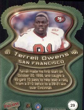 1999 Pacific - Gold Crown Die Cuts #29 Terrell Owens Back