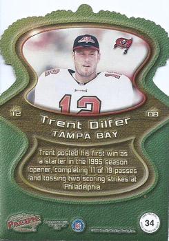 1999 Pacific - Gold Crown Die Cuts #34 Trent Dilfer Back