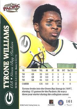 1999 Pacific - Opening Day #161 Tyrone Williams Back