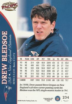 1999 Pacific - Opening Day #234 Drew Bledsoe Back