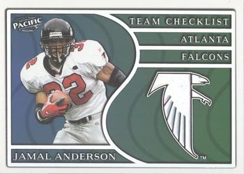 1999 Pacific - Team Checklists #2 Jamal Anderson Front