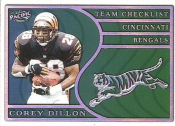 1999 Pacific - Team Checklists #7 Corey Dillon Front