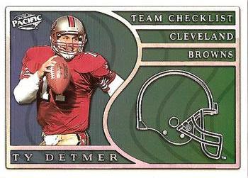 1999 Pacific - Team Checklists #8 Ty Detmer Front