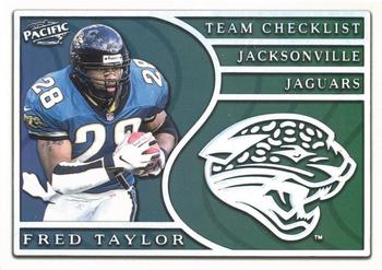 1999 Pacific - Team Checklists #14 Fred Taylor Front
