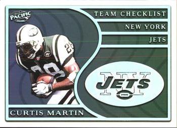 1999 Pacific - Team Checklists #21 Curtis Martin Front
