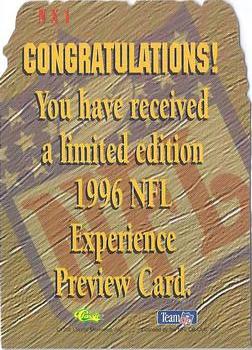 1995 Classic Images Limited Live - Sculpted Previews #NX1 Emmitt Smith Back