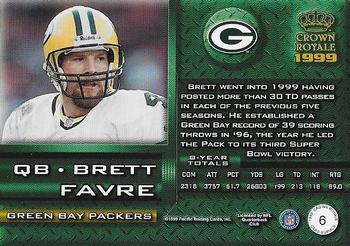 1999 Pacific Crown Royale - Card-Supial #6 Brett Favre Back