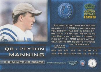 1999 Pacific Crown Royale - Card-Supial Small #8 Peyton Manning Back