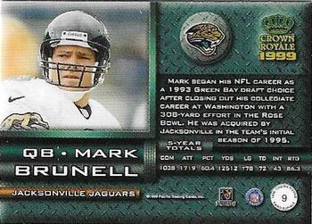 1999 Pacific Crown Royale - Card-Supial Small #9 Mark Brunell Back