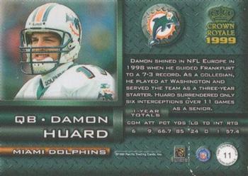 1999 Pacific Crown Royale - Card-Supial Small #11 Damon Huard Back