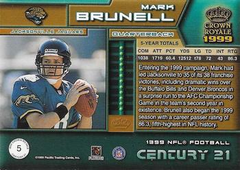 1999 Pacific Crown Royale - Century 21 #5 Mark Brunell Back
