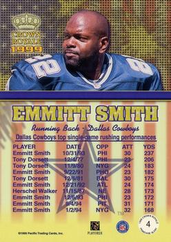 1999 Pacific Crown Royale - Franchise Glory #4 Emmitt Smith Back