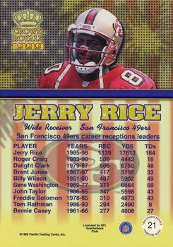 1999 Pacific Crown Royale - Franchise Glory #21 Jerry Rice Back