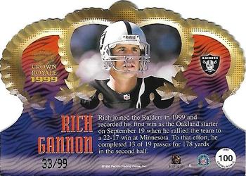 1999 Pacific Crown Royale - Limited Series #100 Rich Gannon Back