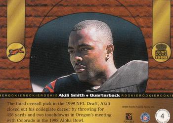 1999 Pacific Crown Royale - Rookie Gold #4 Akili Smith Back
