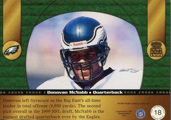 1999 Pacific Crown Royale - Rookie Gold #18 Donovan McNabb Back