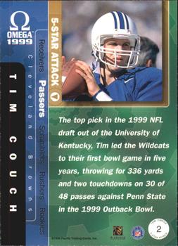 1999 Pacific Omega - 5-Star Attack #2 Tim Couch Back