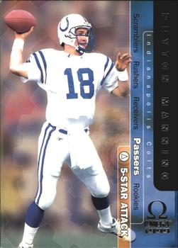 1999 Pacific Omega - 5-Star Attack #3 Peyton Manning Front